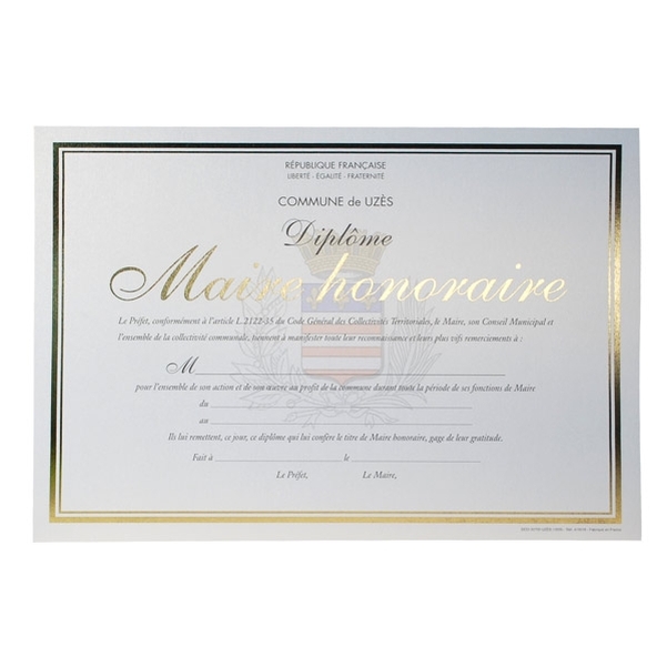 Diplôme de maire honoraire Design Paper personnalisé - Vignette 2