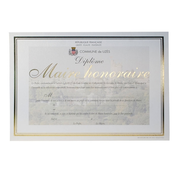 Diplôme de maire honoraire Design Paper personnalisé - Vignette 3