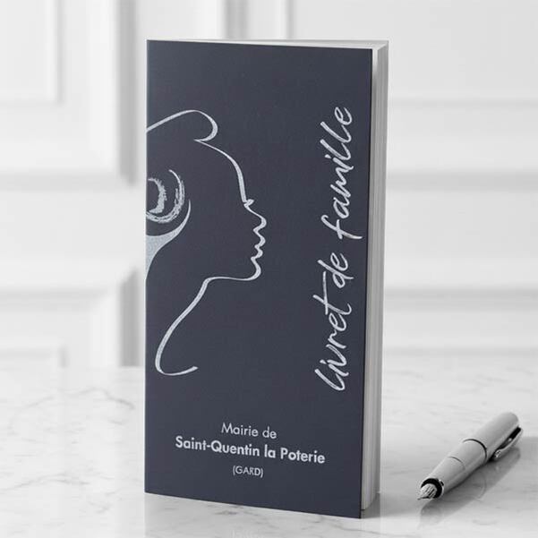 Livret de famille Liberté fond bleu personnalisé - Version manuscrite - Vignette 2