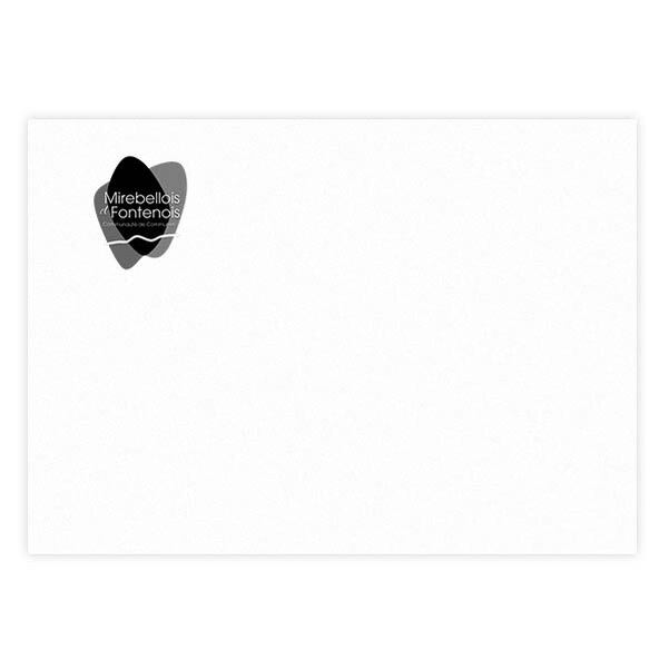 500 Sacs B5 (17,6 x 25 cm) - Velin Blanc 90g sans fenêtre - Impression 1 couleur