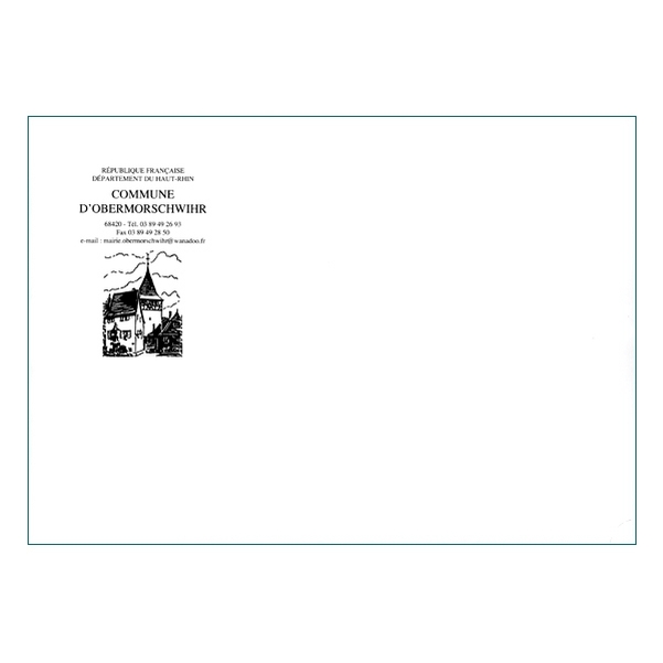 500 Enveloppes C5 (16,2 x 22,9 cm) - Velin Blanc 80g - Impression RECTO 1 couleur - Vignette 3