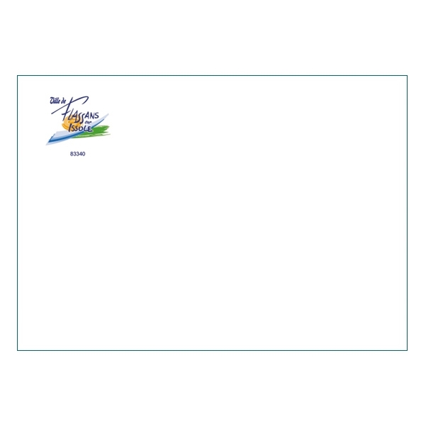 500 Enveloppes C5 (16,2 x 22,9 cm) - Velin Blanc 80g - Impression RECTO Quadri