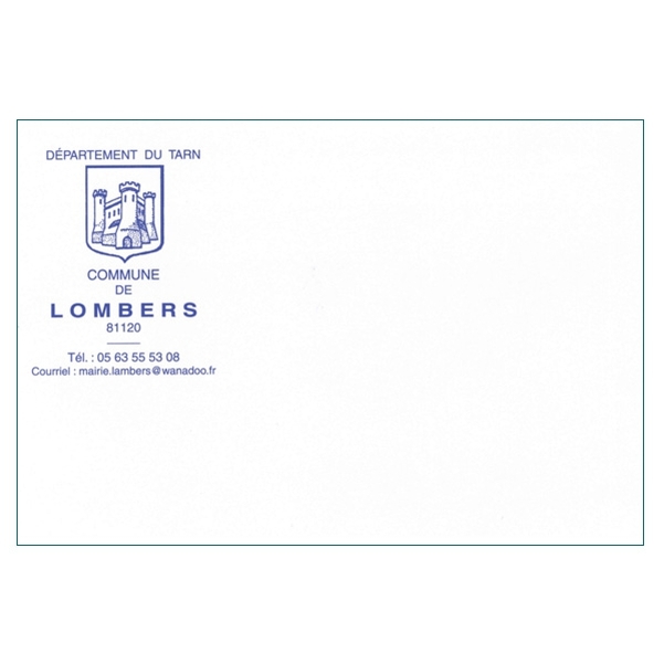 500 Enveloppes C6 (14 x 16.2 cm) - Velin Blanc 80g - Impression RECTO 1 couleur - Vignette 2