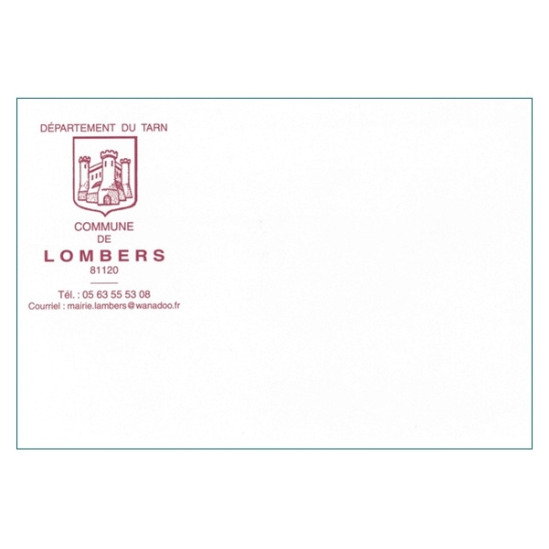 500 Enveloppes C6 (14 x 16.2 cm) - Velin Blanc 80g - Impression RECTO 1 couleur - Vignette 3