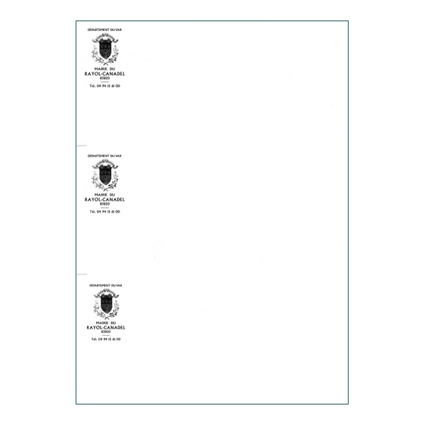 Cartes de correspondance prédécoupées sur planche A4 - Impression une couleur - Vignette 3