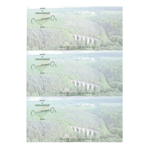 Cartes de correspondance prédécoupées sur planche A4 - Impression multi-couleurs