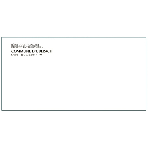 500 Enveloppes DL (11 x 22 cm) - Velin Blanc 80g - Impression RECTO 1 couleur - Vignette 3