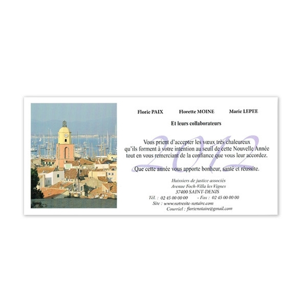 50 Cartes de correspondance 99x210 mm impression RECTO - Papier Couché 300g - Vignette 3