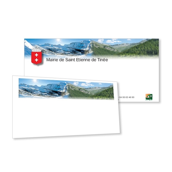 50 Cartes de correspondance 99x210 mm impression RECTO/VERSO - Papier Couché 300g