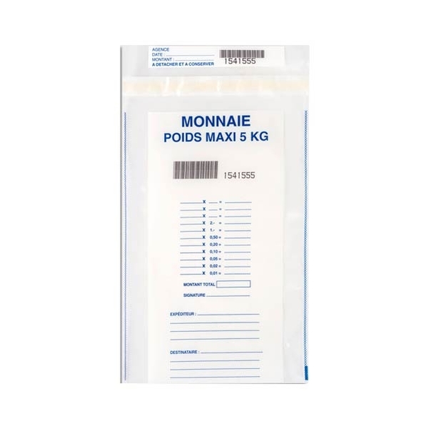 Lot de 25 sachets de sécurité pour la monnaie