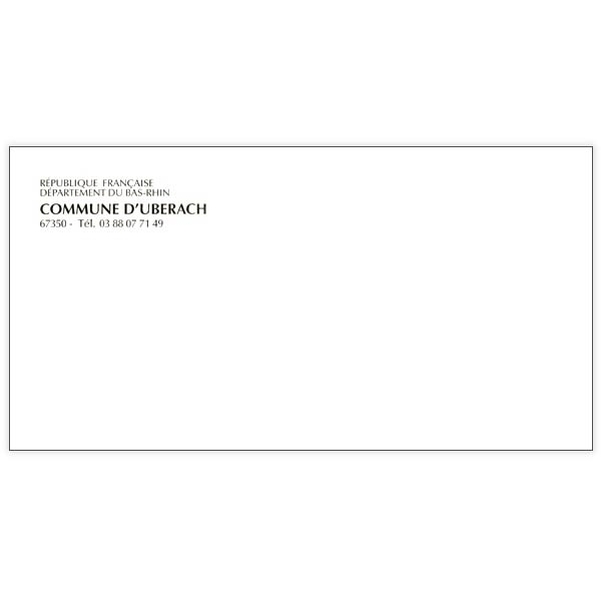 500 Enveloppes DL (11 x 22 cm) - Velin Blanc 80g - Impression RECTO-VERSO 1 couleur - Vignette 3