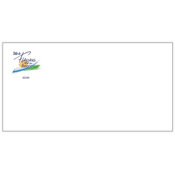 500 Enveloppes DL (11 x 22 cm) - Velin Blanc 80g - Impression RECTO Quadri et VERSO 1 couleur - Vignette 2