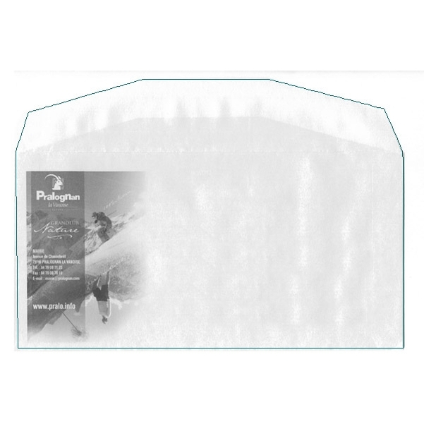 1000 Enveloppes mécanisables C6/C5 (11,4 x 22,9 cm) - Velin Blanc 80g - Impression RECTO 1 couleur