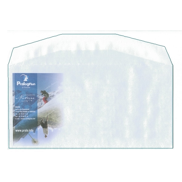 1000 Enveloppes mécanisables C6/C5 (11,4 x 22,9 cm) - Velin Blanc 80g - Impression RECTO Quadri