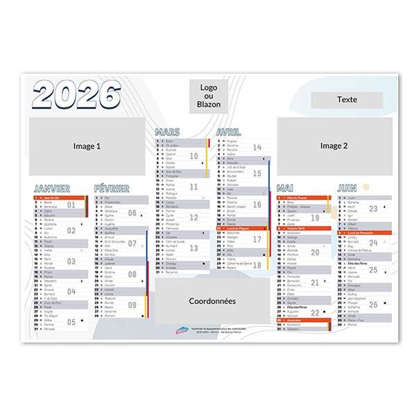Calendrier 2025 personnalisé 32x45 cm