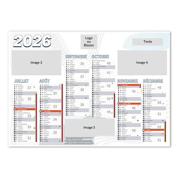 Calendrier 2025 personnalisé 32x45 cm - Vignette 2