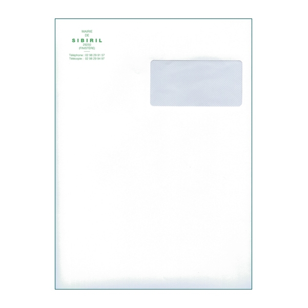 250 Sacs C4 (22,9 x 32,4 cm) à fenêtre - Velin Blanc 90g - Impression 1 couleur - Vignette 3