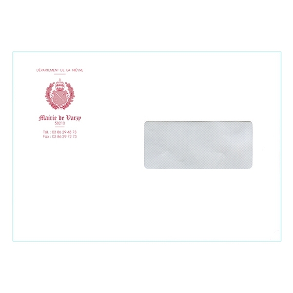 500 Enveloppes C5 (16,2 x 22,9 cm) à fenetre 4,5 cm - Velin Blanc 90g - Impression RECTO 1 couleur - Vignette 3