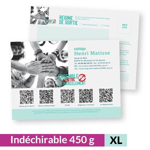 Carte Papier Indéchirable XL - 450g
