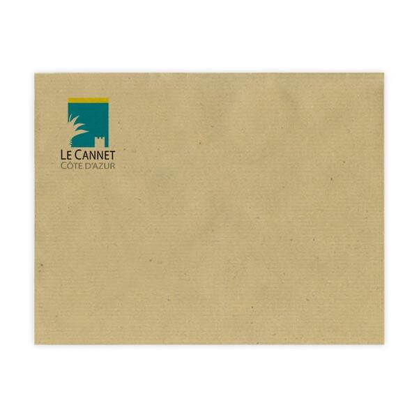 250 Sacs FT24 (26 x 33 cm) - Kraft Brun Recyclé 90g sans fenêtre - Impression en Quadri