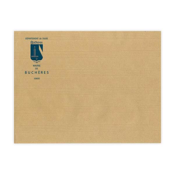 250 Sacs B4 (25 x 35,3 cm) -  Kraft Adour® 120g sans fenêtre - Impression 1 couleur
