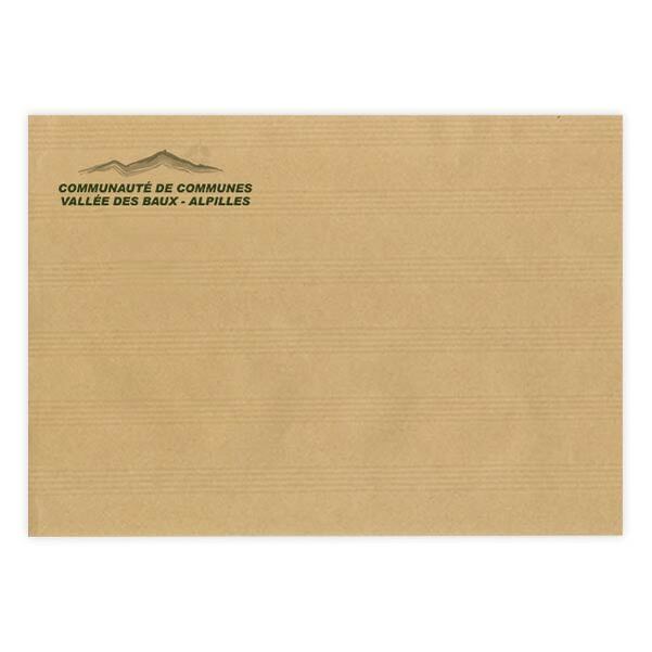 250 sacs E4 (28 x 40 cm) - Kraft Adour® 120g sans fenêtre - Impression 1 couleur