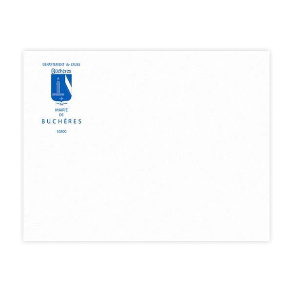 250 Sacs B4 (25 x 35,3 cm) - Velin Blanc 100g sans fenêtre - Impression 1 couleur