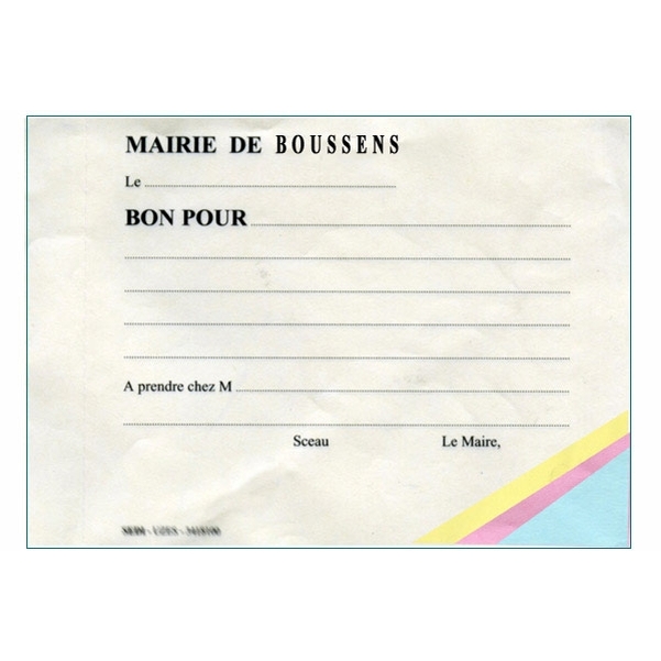 Carnets personnalisés de 25 bons autocopiants 4 feuillets non numérotés - 148x210 mm