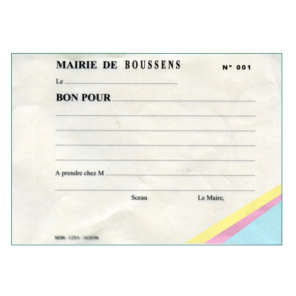 Carnets personnalisés de 25 bons autocopiants 4 feuillets numérotés - 148x210 mm