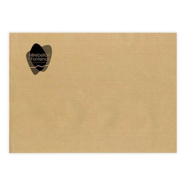 500 sacs B5 (17,6 x 25 cm) - Kraft Adour® 90g sans fenêtre - Impression 1 couleur