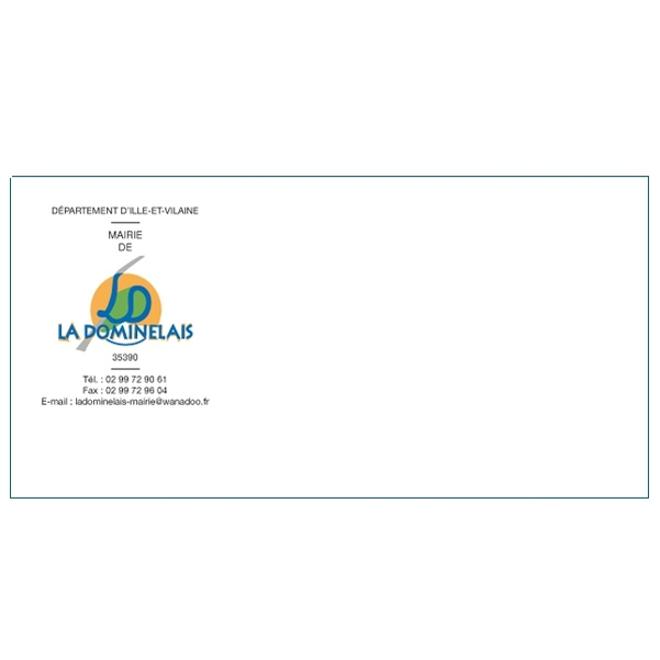 500 Enveloppes DL (11 x 22 cm) - Velin Blanc 90g - Impression RECTO Quadri - Vignette 5
