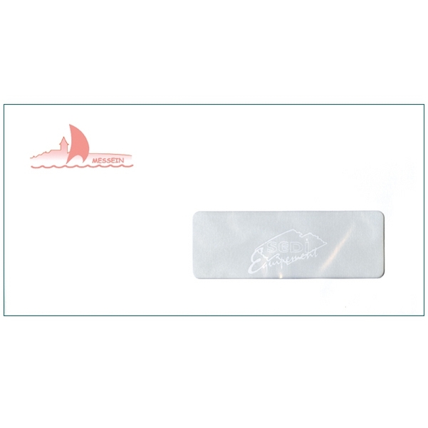 500 Enveloppes DL (11 x 22 cm) - Velin Blanc 90g - Impression RECTO 1 couleur - Vignette 2