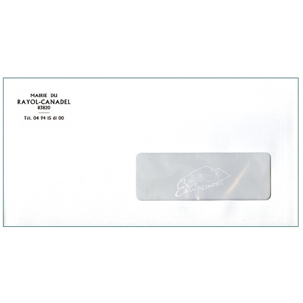 500 Enveloppes DL (11 x 22 cm) - Velin Blanc 90g - Impression RECTO 1 couleur - Vignette 3