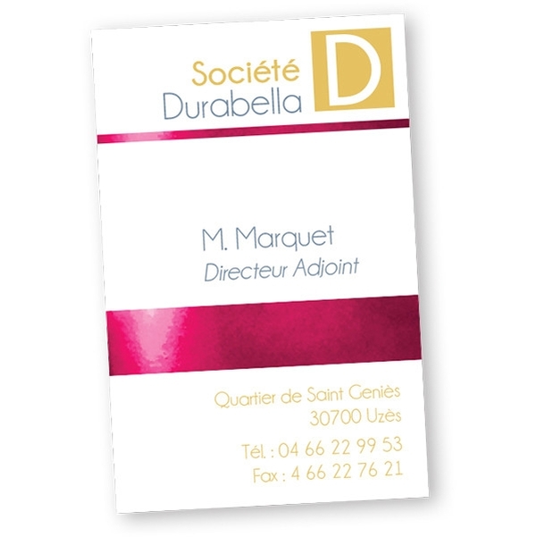 50 Cartes de visite 55x85 mm impression RECTO - Design Paper Papier Couché 300g - Vignette 2