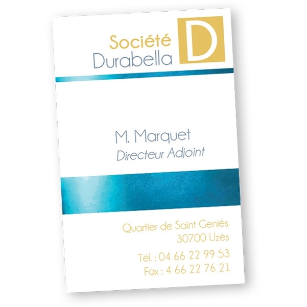 50 Cartes de visite 55x85 mm impression RECTO - Design Paper Papier Couché 300g - Vignette 4