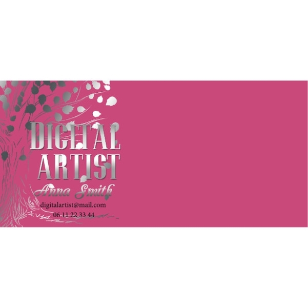 50 Cartes de correspondance 99x210 mm impression RECTO - Design Paper Papier Couché 300g