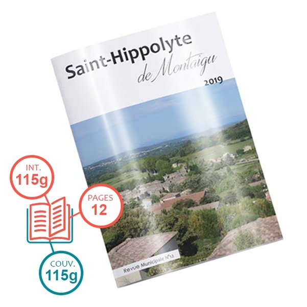 Brochure 12 pages 115g - Papier brillant