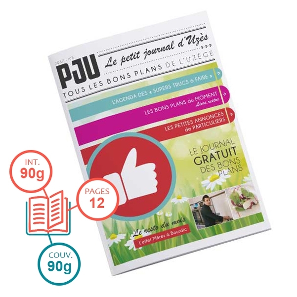 Brochure 12 pages 90g - Papier offset
