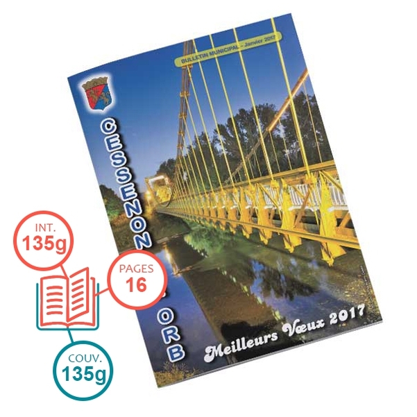 Brochure 16 pages 135g - Papier mat