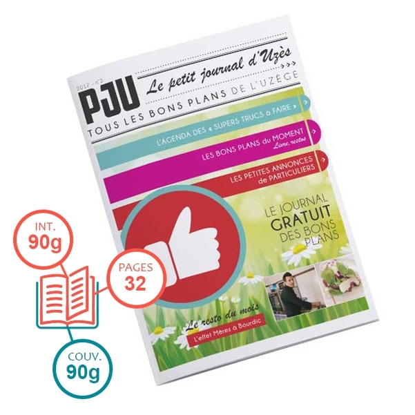 Brochure 32 pages 90g - Papier offset