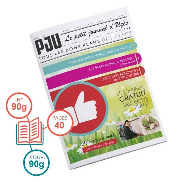 Brochure 40 pages 90g - Papier offset