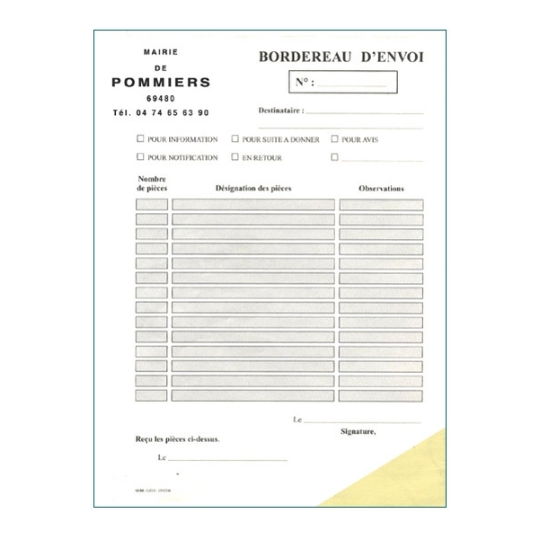 50 liasses de 2 feuillets autocopiants personnalisés - 148x210 mm - Vignette 2