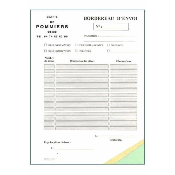 50 liasses de 3 feuillets autocopiants personnalisés - 148x210 mm - Vignette 2