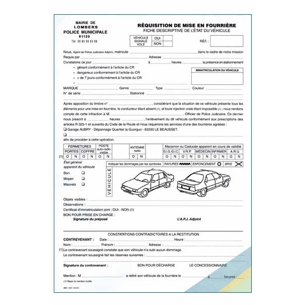 50 liasses de 4 feuillets autocopiants personnalisés - 210x297 mm