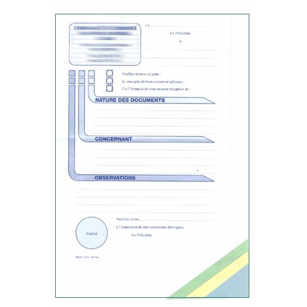 50 liasses de 4 feuillets autocopiants personnalisés - 148x210 mm