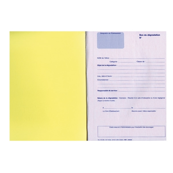 Carnet de constat de dégradation