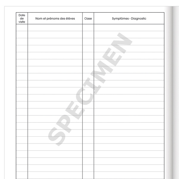 Registre d'infirmerie ou cahier de soins - Vignette 2