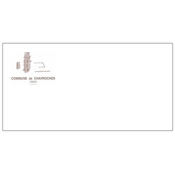 500 Enveloppes DL (11 x 22 cm) - Velin Blanc 90g - Impression RECTO-VERSO 1 couleur - Vignette 2