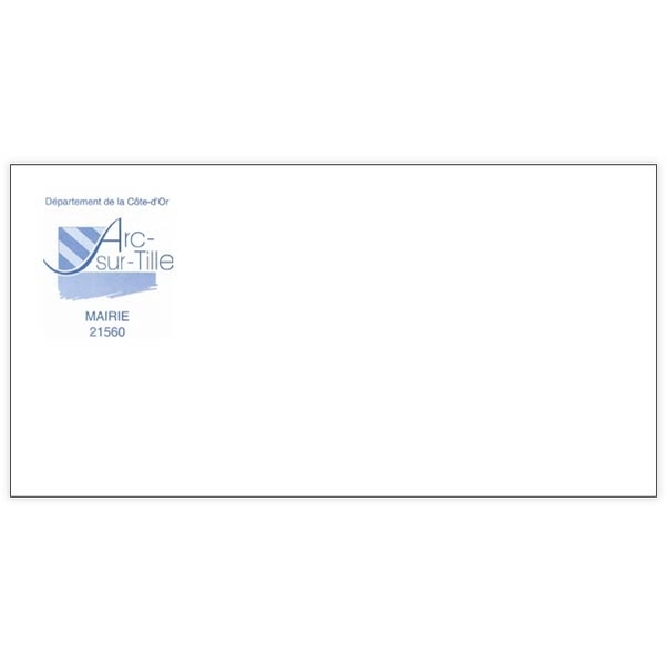 500 Enveloppes DL (11 x 22 cm) - Velin Blanc 90g - Impression RECTO-VERSO 1 couleur - Vignette 3