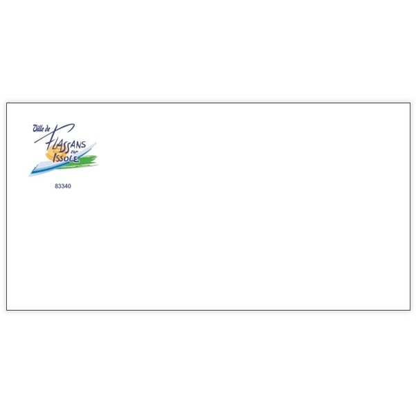 500 Enveloppes DL (11 x 22 cm) - Velin Blanc 90g - Impression RECTO Quadri et VERSO 1 couleur - Vignette 2